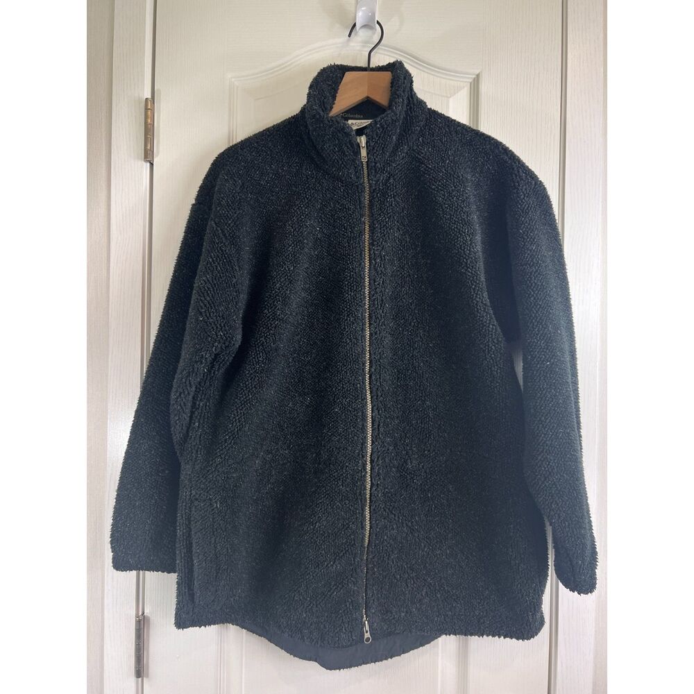 Columbia Women's Black Fleece Jacket Full Zip Cinch Waist Size S